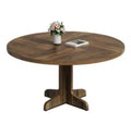 Tavolo da pranzo rotondo dorato/noce con gambe curve, 2 posti