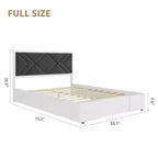 Telaio Letto Imbottito con Testiera – Matrimoniale / Queen Size