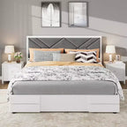 Telaio Letto Imbottito con Testiera – Matrimoniale / Queen Size