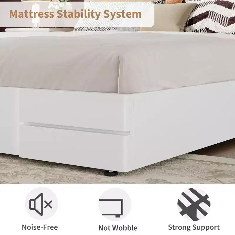 Telaio Letto Imbottito con Testiera – Matrimoniale / Queen Size