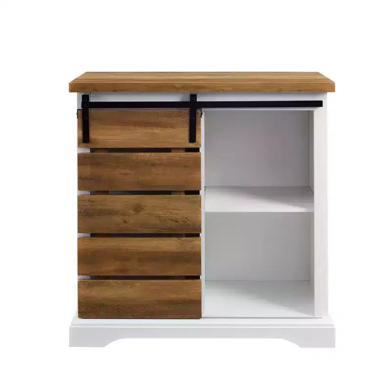 Mobiletto rustico marrone scuro con porta scorrevole, Montaggio da 1 persona