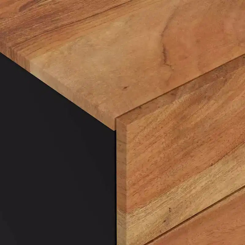 Comodino industriale marrone / legno chiaro / multicolore con 3 cassetti, singolo