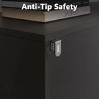 Libreria aperta a 5 ripiani in nero/bianco avorio/rovere, espositore da terra in legno