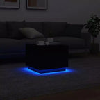 Tavolino da caffè quadrato a LED bianco, 50x50x40 cm