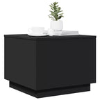 Tavolino da caffè quadrato a LED bianco, 50x50x40 cm