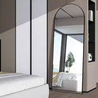 Specchio da terra a tutta lunghezza ad arco nero, 56"x16", singolo