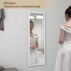 Specchio bianco da appendere alla porta, singolo, 122 cm x 41 cm