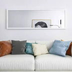 Specchio bianco da appendere alla porta, singolo, 122 cm x 41 cm