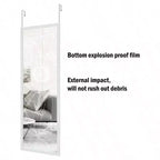 Specchio bianco da appendere alla porta, singolo, 122 cm x 41 cm