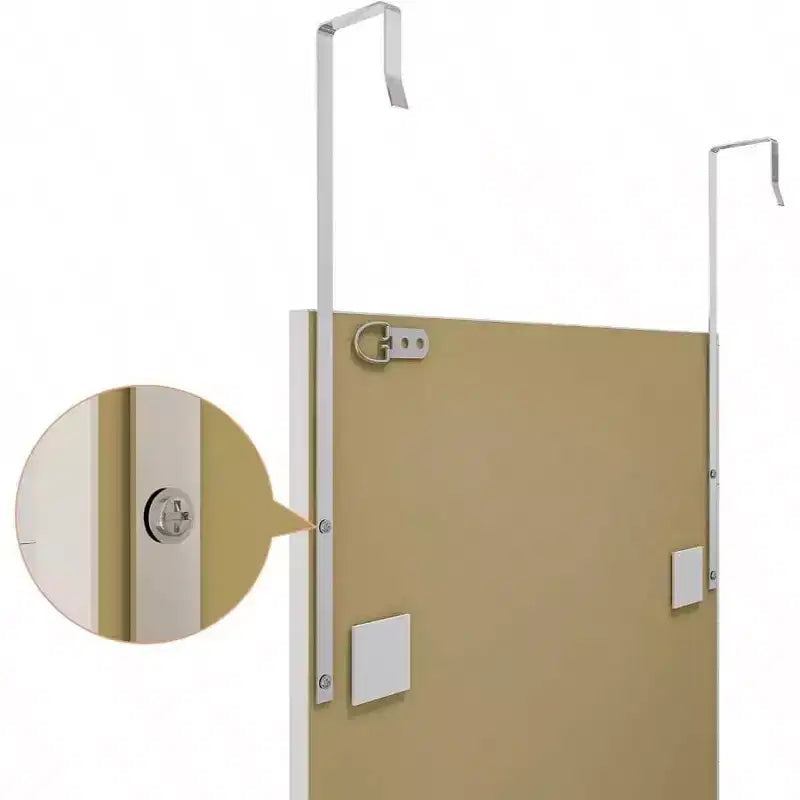 Specchio bianco da appendere alla porta, singolo, 122 cm x 41 cm