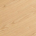 Tavolino da caffè ovale marrone con impiallacciatura in legno, base in MDF, 1 pezzo