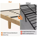 Struttura letto in rattan naturale rivestita con testiera a LED – Singolo/Matrimoniale/Queen