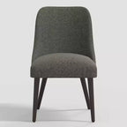 Sedia da pranzo imbottita senza braccioli, con schienale a botte, beige / carbone / blu scuro / bianco, 1 posto