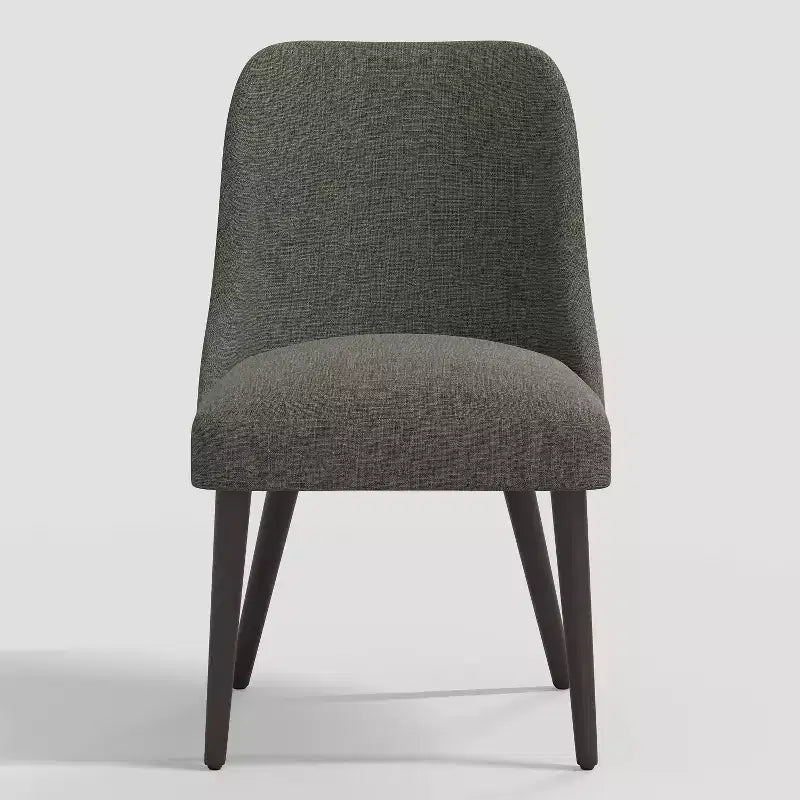 Sedia da pranzo imbottita senza braccioli, con schienale a botte, beige / carbone / blu scuro / bianco, 1 posto