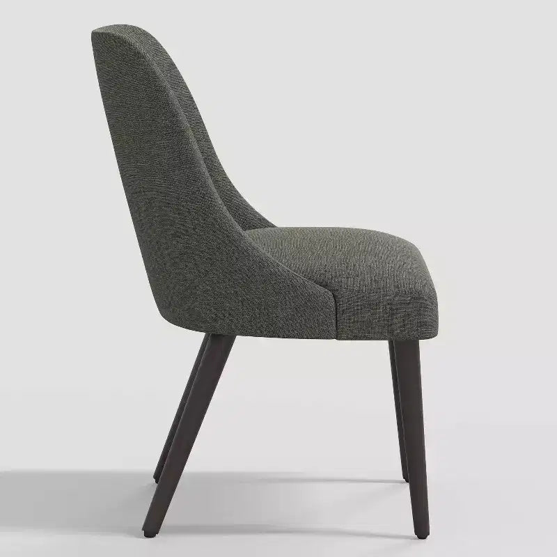 Sedia da pranzo imbottita senza braccioli, con schienale a botte, beige / carbone / blu scuro / bianco, 1 posto