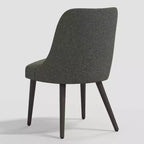 Sedia da pranzo imbottita senza braccioli, con schienale a botte, beige / carbone / blu scuro / bianco, 1 posto