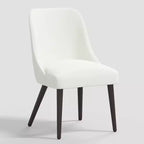 Sedia da pranzo imbottita senza braccioli, con schienale a botte, beige / carbone / blu scuro / bianco, 1 posto