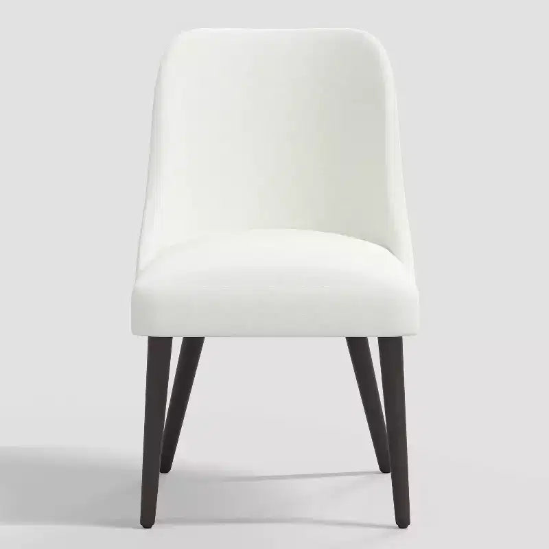 Sedia da pranzo imbottita senza braccioli, con schienale a botte, beige / carbone / blu scuro / bianco, 1 posto