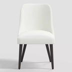 Sedia da pranzo imbottita senza braccioli, con schienale a botte, beige / carbone / blu scuro / bianco, 1 posto