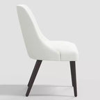 Sedia da pranzo imbottita senza braccioli, con schienale a botte, beige / carbone / blu scuro / bianco, 1 posto