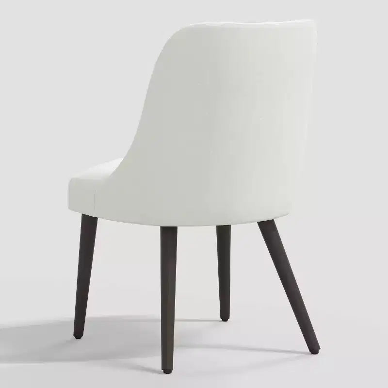 Sedia da pranzo imbottita senza braccioli, con schienale a botte, beige / carbone / blu scuro / bianco, 1 posto