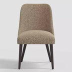 Sedia da pranzo imbottita senza braccioli, con schienale a botte, beige / carbone / blu scuro / bianco, 1 posto