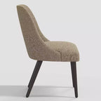 Sedia da pranzo imbottita senza braccioli, con schienale a botte, beige / carbone / blu scuro / bianco, 1 posto