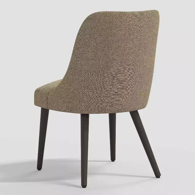 Sedia da pranzo imbottita senza braccioli, con schienale a botte, beige / carbone / blu scuro / bianco, 1 posto