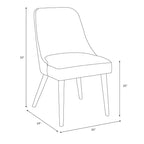 Sedia da pranzo imbottita senza braccioli, con schienale a botte, beige / carbone / blu scuro / bianco, 1 posto