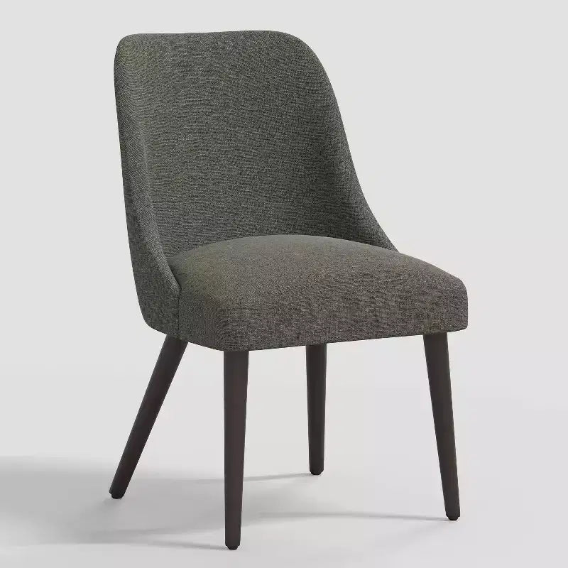 Sedia da pranzo imbottita senza braccioli, con schienale a botte, beige / carbone / blu scuro / bianco, 1 posto