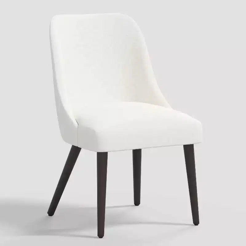 Sedia da pranzo imbottita senza braccioli, con schienale a botte, beige / carbone / blu scuro / bianco, 1 posto