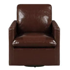 Poltrona girevole accent colore marrone / marrone scuro in similpelle, 1 posto a sedere