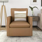 Poltrona girevole accent colore marrone / marrone scuro in similpelle, 1 posto a sedere