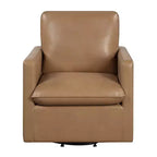 Poltrona girevole accent colore marrone / marrone scuro in similpelle, 1 posto a sedere
