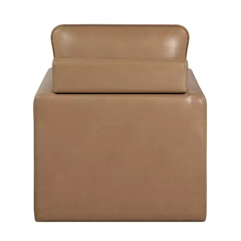 Poltrona girevole accent colore marrone / marrone scuro in similpelle, 1 posto a sedere