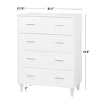 Comò / Cassettiera a 4 cassetti moderno di metà secolo in Rovere / Bianco
